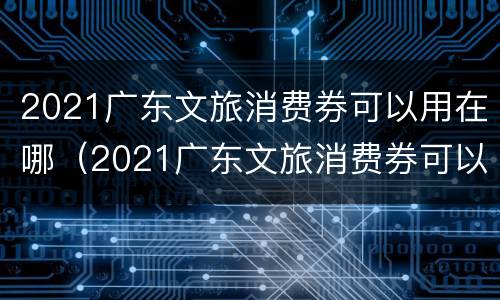 2021广东文旅消费券可以用在哪（2021广东文旅消费券可以用在哪些城市）