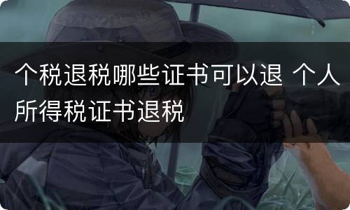 个税退税哪些证书可以退 个人所得税证书退税