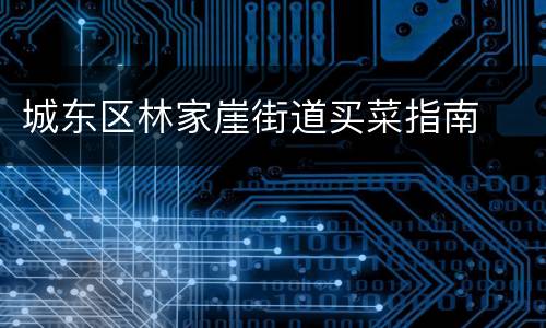 城东区林家崖街道买菜指南