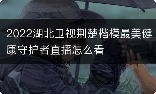 2022湖北卫视荆楚楷模最美健康守护者直播怎么看