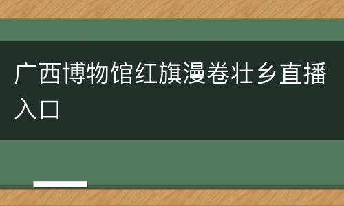 广西博物馆红旗漫卷壮乡直播入口