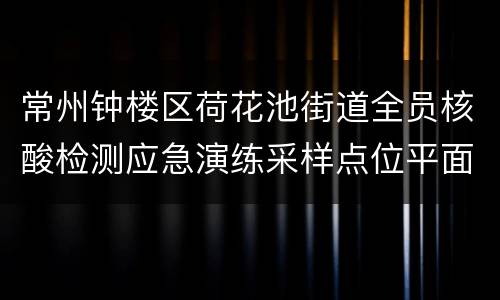 常州钟楼区荷花池街道全员核酸检测应急演练采样点位平面示意图