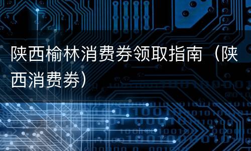 陕西榆林消费券领取指南（陕西消费劵）