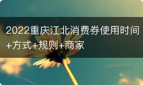 2022重庆江北消费券使用时间+方式+规则+商家