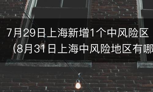 7月29日上海新增1个中风险区（8月31日上海中风险地区有哪些）