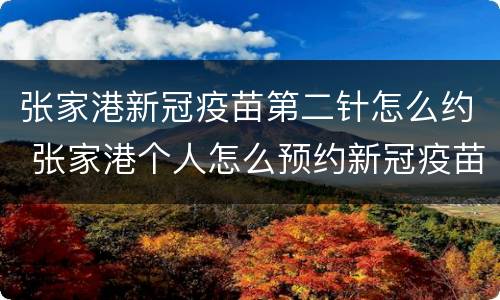 张家港新冠疫苗第二针怎么约 张家港个人怎么预约新冠疫苗接种