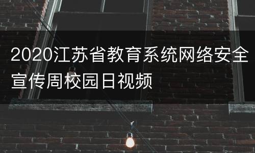 2020江苏省教育系统网络安全宣传周校园日视频