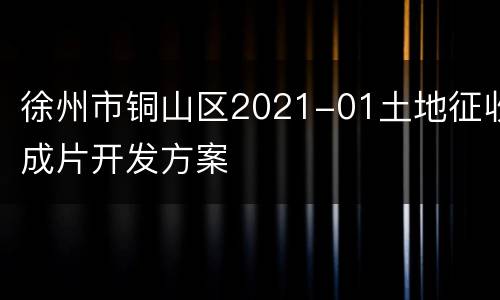 徐州市铜山区2021-01土地征收成片开发方案