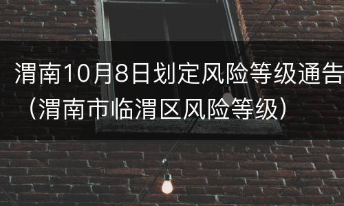 渭南10月8日划定风险等级通告（渭南市临渭区风险等级）