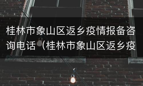 桂林市象山区返乡疫情报备咨询电话（桂林市象山区返乡疫情报备咨询电话是多少）
