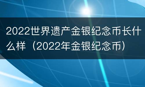 2022世界遗产金银纪念币长什么样（2022年金银纪念币）