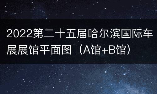 2022第二十五届哈尔滨国际车展展馆平面图（A馆+B馆）
