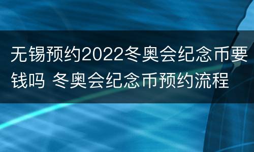 无锡预约2022冬奥会纪念币要钱吗 冬奥会纪念币预约流程