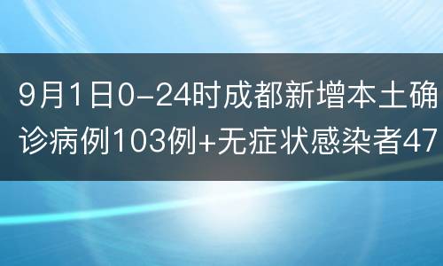 9月1日0-24时成都新增本土确诊病例103例+无症状感染者47例