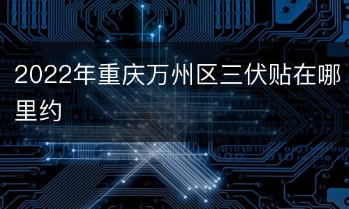 2022年重庆万州区三伏贴在哪里约
