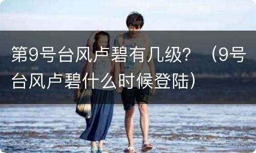第9号台风卢碧有几级？（9号台风卢碧什么时候登陆）