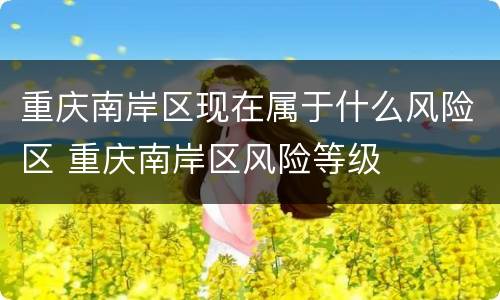 重庆南岸区现在属于什么风险区 重庆南岸区风险等级