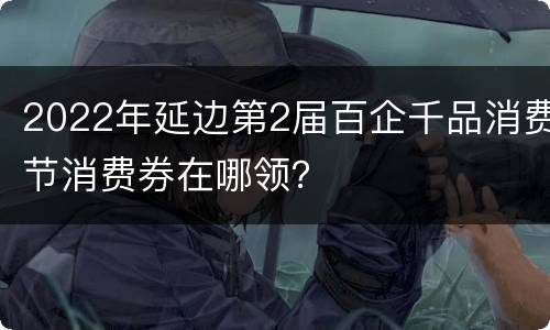 2022年延边第2届百企千品消费节消费券在哪领？
