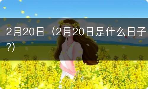 2月20日（2月20日是什么日子?）