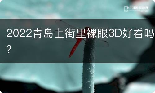 2022青岛上街里裸眼3D好看吗？