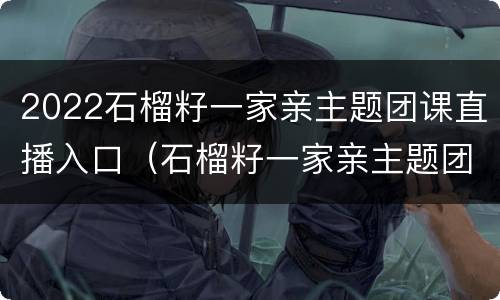 2022石榴籽一家亲主题团课直播入口（石榴籽一家亲主题团课直播回放）