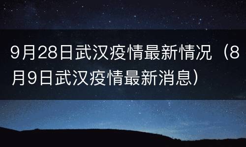 9月28日武汉疫情最新情况（8月9日武汉疫情最新消息）