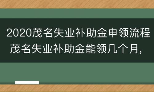 2020茂名失业补助金申领流程 茂名失业补助金能领几个月,一个月多少钱