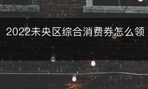 2022未央区综合消费券怎么领