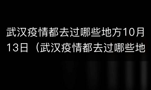武汉疫情都去过哪些地方10月13日（武汉疫情都去过哪些地方10月13日开始）