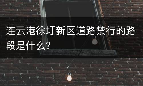 连云港徐圩新区道路禁行的路段是什么？