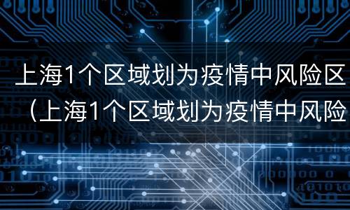 上海1个区域划为疫情中风险区（上海1个区域划为疫情中风险区）
