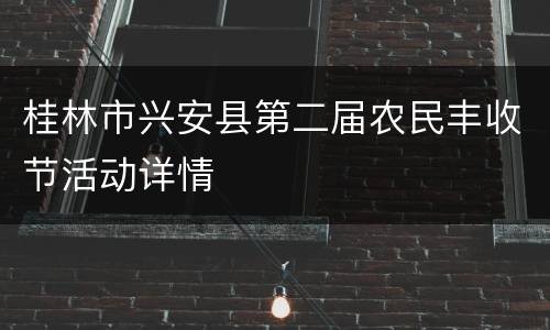 桂林市兴安县第二届农民丰收节活动详情