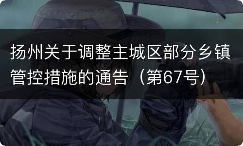 扬州关于调整主城区部分乡镇管控措施的通告（第67号）
