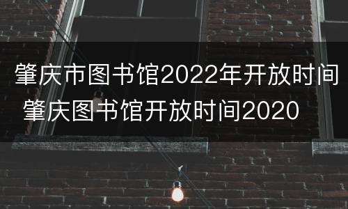 肇庆市图书馆2022年开放时间 肇庆图书馆开放时间2020