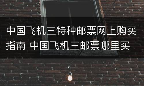 中国飞机三特种邮票网上购买指南 中国飞机三邮票哪里买