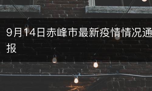 9月14日赤峰市最新疫情情况通报