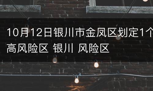 10月12日银川市金凤区划定1个高风险区 银川 风险区