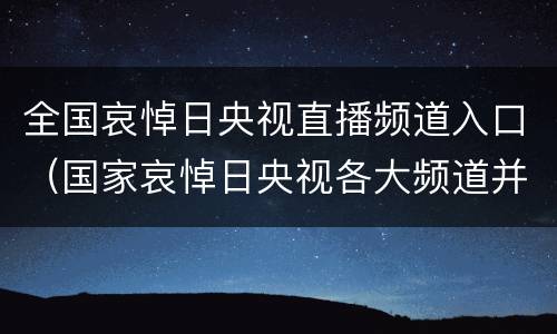 全国哀悼日央视直播频道入口（国家哀悼日央视各大频道并机直播）