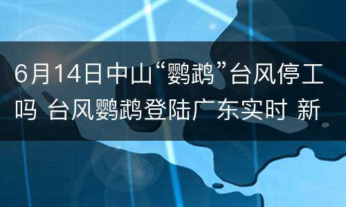 6月14日中山“鹦鹉”台风停工吗 台风鹦鹉登陆广东实时 新闻