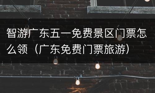 智游广东五一免费景区门票怎么领（广东免费门票旅游）