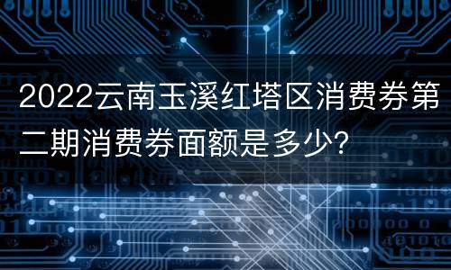2022云南玉溪红塔区消费券第二期消费券面额是多少？