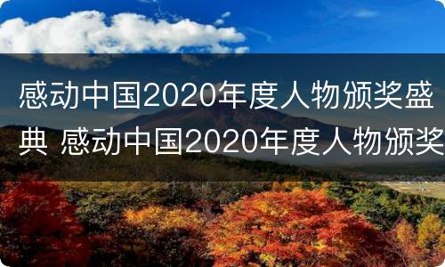 感动中国2020年度人物颁奖盛典 感动中国2020年度人物颁奖盛典颁奖词