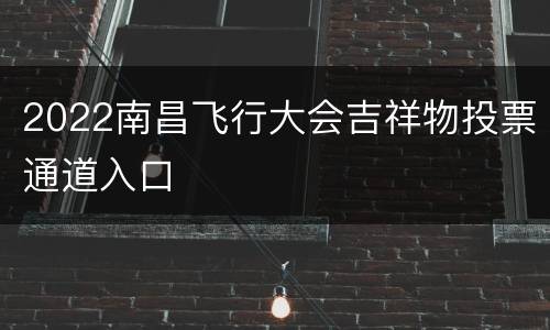 2022南昌飞行大会吉祥物投票通道入口