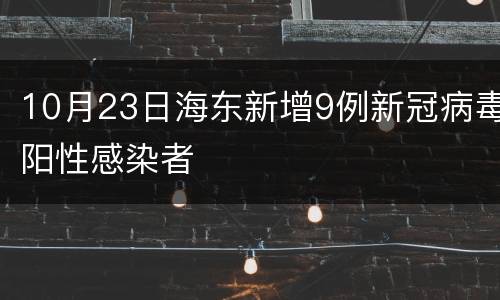 10月23日海东新增9例新冠病毒阳性感染者