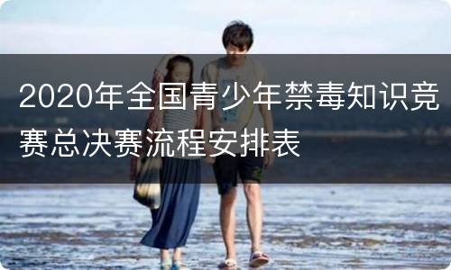 2020年全国青少年禁毒知识竞赛总决赛流程安排表