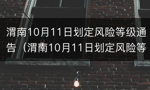渭南10月11日划定风险等级通告（渭南10月11日划定风险等级通告最新）