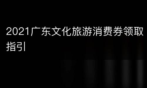 2021广东文化旅游消费券领取指引