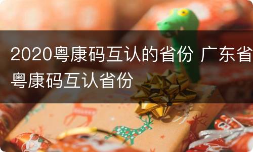 2020粤康码互认的省份 广东省粤康码互认省份
