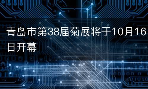 青岛市第38届菊展将于10月16日开幕