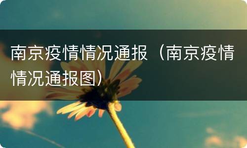 南京疫情情况通报（南京疫情情况通报图）